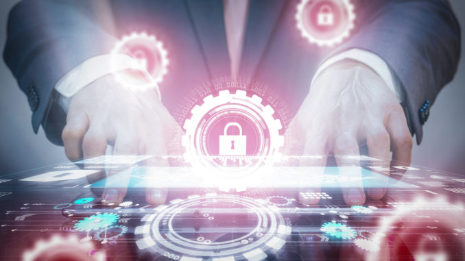 Data protection and insurance. Concept of business security system.