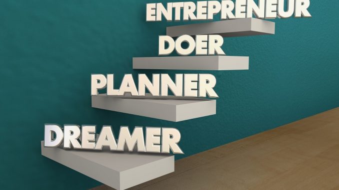 Entrepreneur Dreamer Planner Doer Steps 3d Illustration