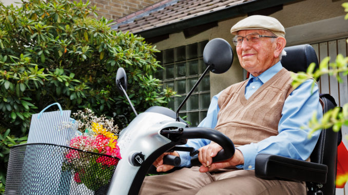 Elderly Person on Electromobile