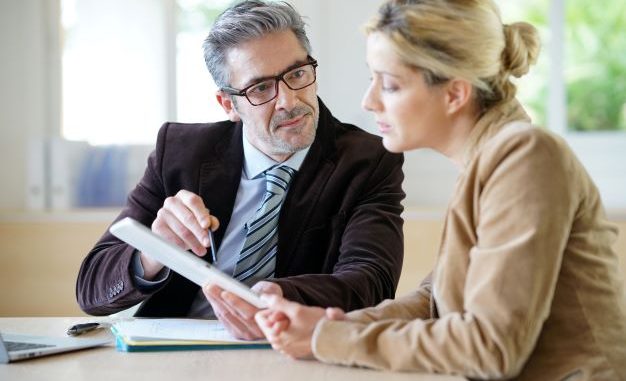 Solicitor with client